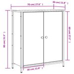Casa si Gradina - Mobilier - Comode si corpuri - Comode - Servanta, gri sonoma, 70x30x80 cm, lemn prelucrat - Infinity.ro