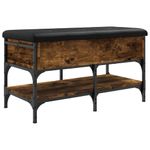 Casa si Gradina - Mobilier - Organizare si depozitare - Bancute - Banca de pantofi, stejar fumuriu, 82x42x45 cm, lemn prelucrat - Infinity.ro