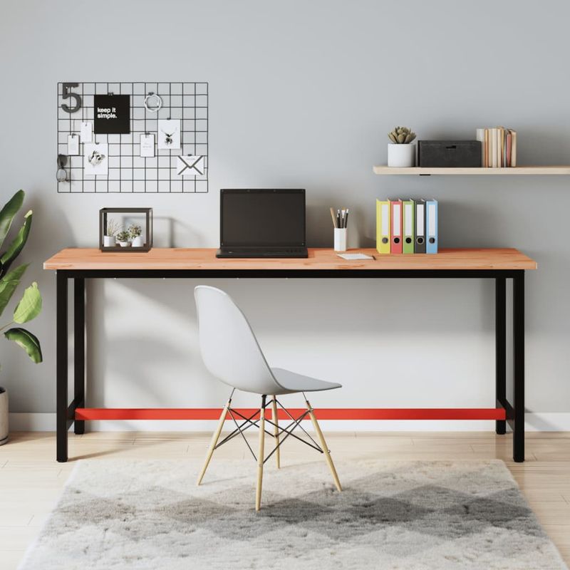 Casa si Gradina - Mobilier - Feronerie si accesorii mobila - Blat pentru banc de lucru, 200x55x2,5 cm, lemn masiv de fag - Infinity.ro