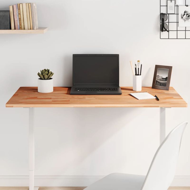 Casa si Gradina - Mobilier - Feronerie si accesorii mobila - Blat de masa 100x60x1,5 cm dreptunghiular, lemn masiv de fag, maro - Infinity.ro