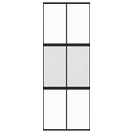 Casa si Gradina - Constructii - Usi interior, exterior si garaj - Usi garaj - Usa glisanta, negru, 76x205 cm, sticla securizata si aluminiu - Infinity.ro