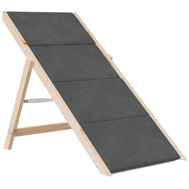 Petshop - Accesorii petshop - Dresaj animale - Scara pentru caini, gri, 105x47 cm, lemn masiv de brad - Infinity.ro