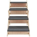 Petshop - Accesorii petshop - Dresaj animale - Scara pentru caini, gri, 105x47 cm, lemn masiv de brad - Infinity.ro