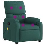 Ingrijire personala si Cosmetice - Sanatate si wellness - Articole wellness - Fotolii de masaj - Fotoliu de masaj rabatabil, verde inchis, material textil - Infinity.ro
