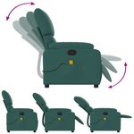 Ingrijire personala si Cosmetice - Sanatate si wellness - Articole wellness - Fotolii de masaj - Fotoliu de masaj rabatabil, verde inchis, material textil - Infinity.ro