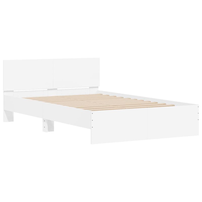 Casa si Gradina - Mobilier - Paturi si accesorii - Paturi - Cadru de pat cu tablie, alb, 120x190 cm - Infinity.ro
