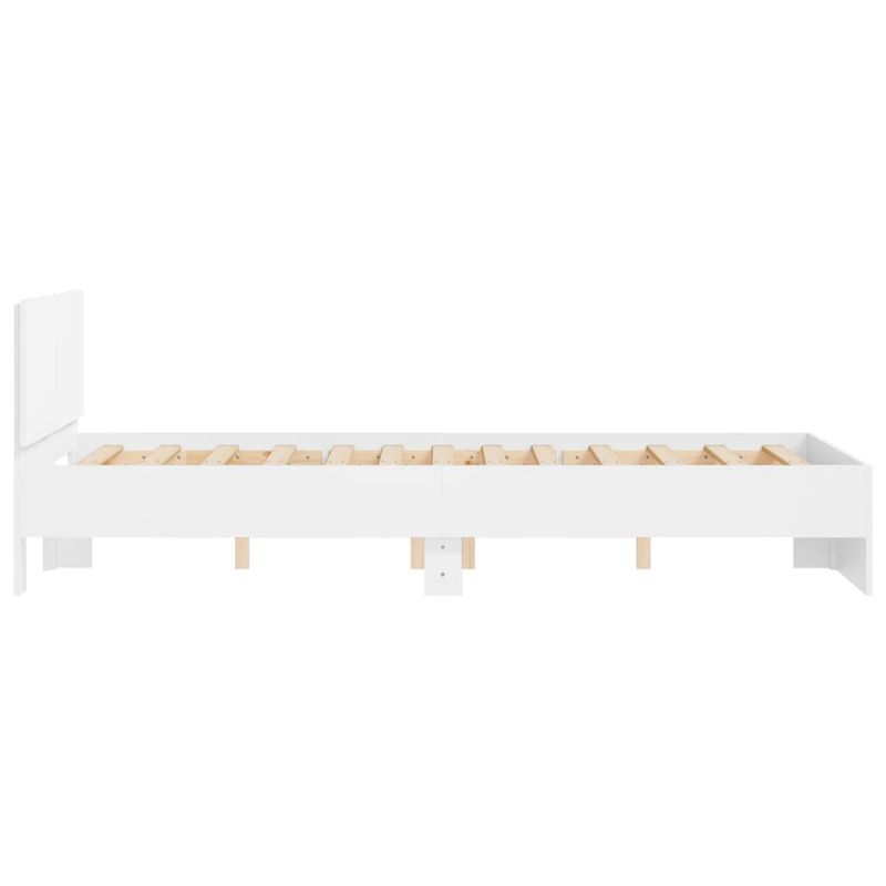 Casa si Gradina - Mobilier - Paturi si accesorii - Paturi - Cadru de pat cu tablie, alb, 120x190 cm - Infinity.ro