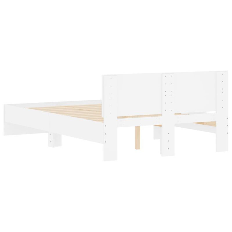 Casa si Gradina - Mobilier - Paturi si accesorii - Paturi - Cadru de pat cu tablie, alb, 120x190 cm - Infinity.ro