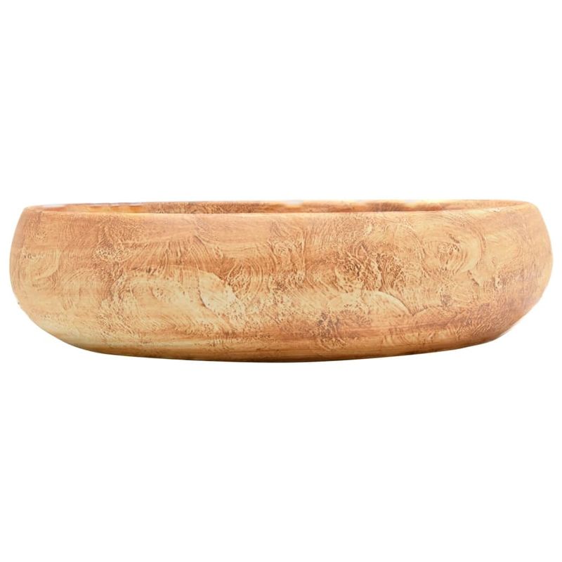 Casa si Gradina - Sanitare - Lavoar baie si accesorii - Lavoare si piedestale - Lavoar de blat, maro deschis, 59x40x15 cm, ceramica, oval - Infinity.ro
