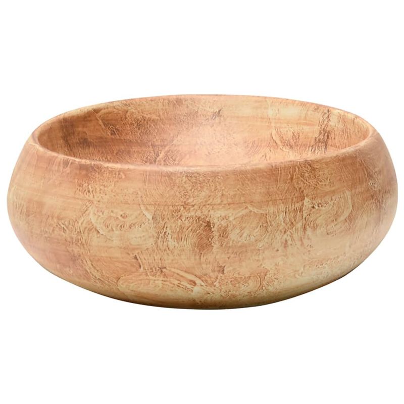 Casa si Gradina - Sanitare - Lavoar baie si accesorii - Lavoare si piedestale - Lavoar de blat, maro deschis, 59x40x15 cm, ceramica, oval - Infinity.ro