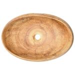 Casa si Gradina - Sanitare - Lavoar baie si accesorii - Lavoare si piedestale - Lavoar de blat, maro deschis, 59x40x15 cm, ceramica, oval - Infinity.ro
