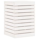 Market - Spalare si intretinere rufe - Uscatoare de rufe si accesorii - Cos de rufe, alb, 44x44x66 cm, lemn masiv de pin - Infinity.ro
