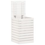 Market - Spalare si intretinere rufe - Uscatoare de rufe si accesorii - Cos de rufe, alb, 44x44x66 cm, lemn masiv de pin - Infinity.ro