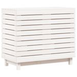 Casa si Gradina - Sanitare - Suporturi si accesorii baie - Accesorii baie - Cos de rufe, alb, 88,5x44x76 cm, lemn masiv de pin - Infinity.ro