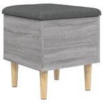 Casa si Gradina - Mobilier - Canapele si coltare - Banchete - Banca de depozitare, gri sonoma, 42x42x46 cm, lemn prelucrat - Infinity.ro