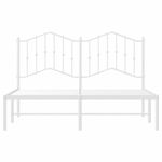Casa si Gradina - Mobilier - Paturi si accesorii - Paturi - Cadru de pat metalic cu tablie, alb, 150x200 cm - Infinity.ro