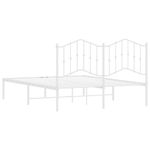 Casa si Gradina - Mobilier - Paturi si accesorii - Paturi - Cadru de pat metalic cu tablie, alb, 150x200 cm - Infinity.ro