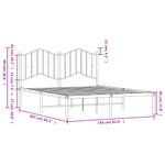 Casa si Gradina - Mobilier - Paturi si accesorii - Paturi - Cadru de pat metalic cu tablie, alb, 150x200 cm - Infinity.ro