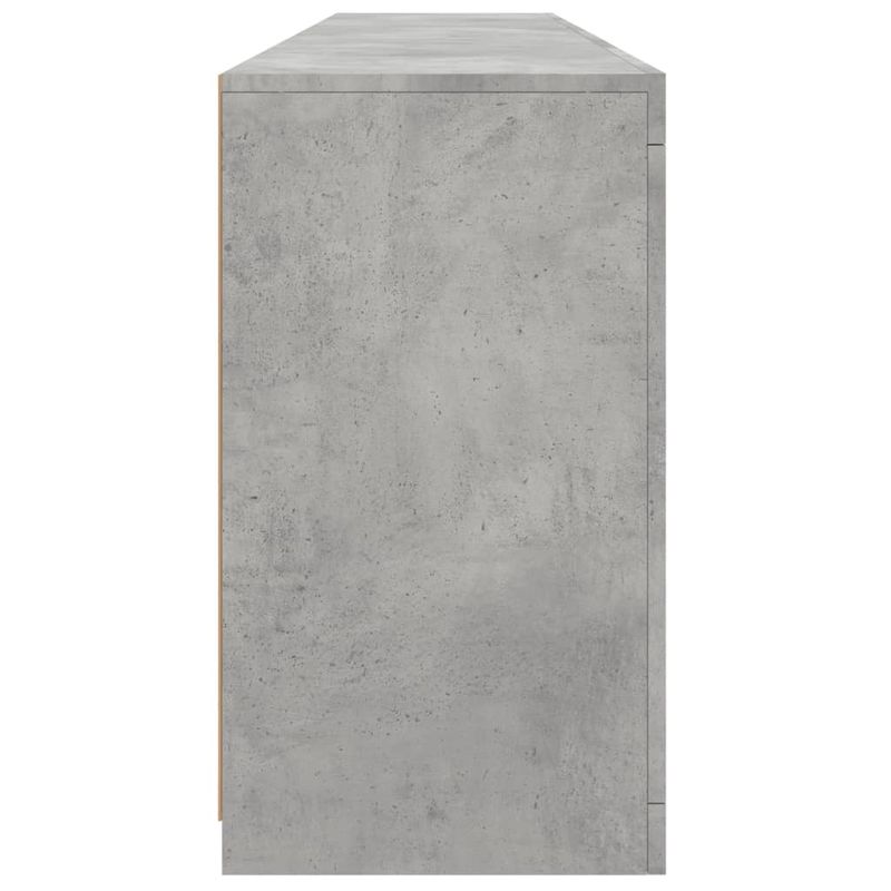 Casa si Gradina - Mobilier - Comode si corpuri - Comode - Servanta cu lumini LED, gri beton, 181,5x37x67 cm - Infinity.ro