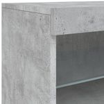 Casa si Gradina - Mobilier - Comode si corpuri - Comode - Servanta cu lumini LED, gri beton, 181,5x37x67 cm - Infinity.ro