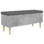 Casa si Gradina - Mobilier - Canapele si coltare - Banchete - Banca de depozitare, gri beton, 102x42x46 cm, lemn prelucrat - Infinity.ro