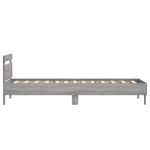 Casa si Gradina - Mobilier - Paturi si accesorii - Paturi - Cadru de pat cu tablie, gri sonoma, 90x200 cm, lemn prelucrat - Infinity.ro