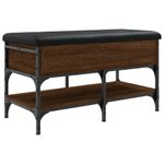 Casa si Gradina - Mobilier - Organizare si depozitare - Bancute - Banca de pantofi, stejar maro, 82x42x45 cm, lemn prelucrat - Infinity.ro