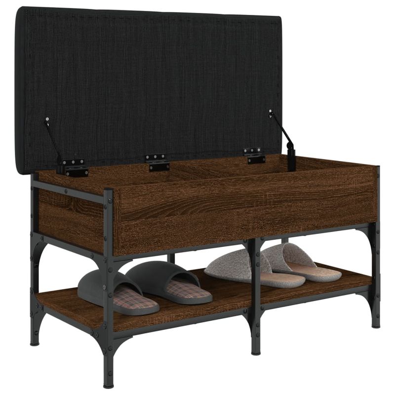 Casa si Gradina - Mobilier - Organizare si depozitare - Bancute - Banca de pantofi, stejar maro, 82x42x45 cm, lemn prelucrat - Infinity.ro