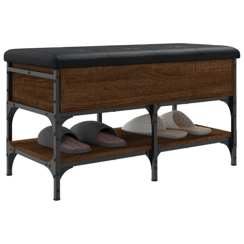 Casa si Gradina - Mobilier - Organizare si depozitare - Bancute - Banca de pantofi, stejar maro, 82x42x45 cm, lemn prelucrat - Infinity.ro