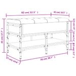 Casa si Gradina - Mobilier - Organizare si depozitare - Bancute - Banca de pantofi, stejar maro, 82x42x45 cm, lemn prelucrat - Infinity.ro