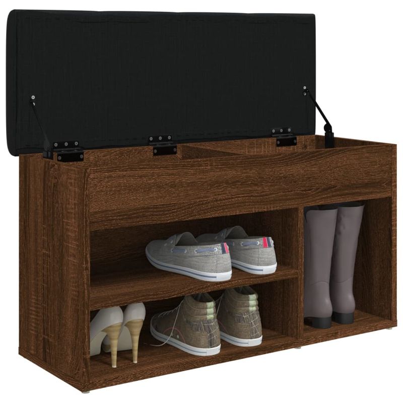 Casa si Gradina - Mobilier - Organizare si depozitare - Bancute - Banca de pantofi, stejar maro, 82x32x45,5 cm, lemn prelucrat - Infinity.ro