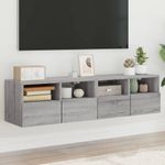 Casa si Gradina - Mobilier - Comode si corpuri - Comode - Comode TV de perete, 2 buc., gri sonoma, 60x30x30 cm, lemn - Infinity.ro