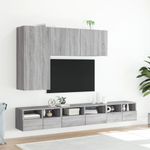 Casa si Gradina - Mobilier - Comode si corpuri - Comode - Comode TV de perete, 2 buc., gri sonoma, 60x30x30 cm, lemn - Infinity.ro