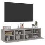Casa si Gradina - Mobilier - Comode si corpuri - Comode - Comode TV de perete, 2 buc., gri sonoma, 60x30x30 cm, lemn - Infinity.ro