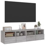 Casa si Gradina - Mobilier - Comode si corpuri - Comode - Comode TV de perete, 2 buc., gri sonoma, 60x30x30 cm, lemn - Infinity.ro