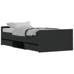 Casa si Gradina - Mobilier - Paturi si accesorii - Paturi - Cadru de pat cu tablie de cap si picioare, negru, 100x200 cm - Infinity.ro