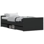 Casa si Gradina - Mobilier - Paturi si accesorii - Paturi - Cadru de pat cu tablie de cap si picioare, negru, 100x200 cm - Infinity.ro