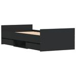 Casa si Gradina - Mobilier - Paturi si accesorii - Paturi - Cadru de pat cu tablie de cap si picioare, negru, 100x200 cm - Infinity.ro