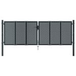 Casa si Gradina - Constructii - Usi interior, exterior si garaj - Usi garaj - Poarta pentru gradina, antracit, 300x125 cm, otel - Infinity.ro