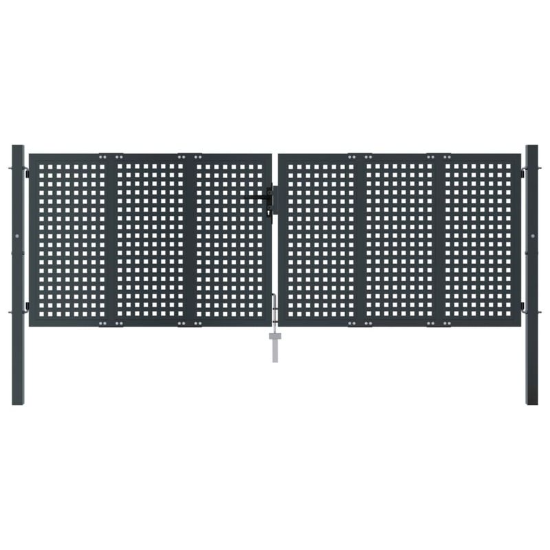 Casa si Gradina - Constructii - Usi interior, exterior si garaj - Usi garaj - Poarta pentru gradina, antracit, 300x125 cm, otel - Infinity.ro