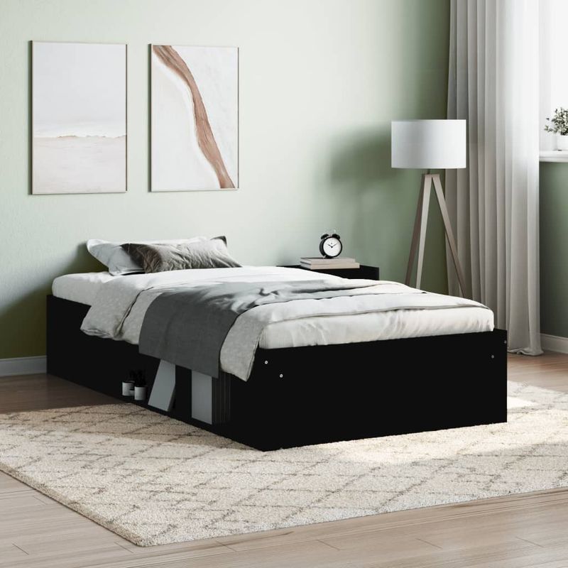 Casa si Gradina - Mobilier - Paturi si accesorii - Paturi - Cadru pat, negru, 90x190 cm - Infinity.ro