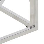 Casa si Gradina - Mobilier - Mese si birouri - Masute de cafea - Masuta de cafea, argintiu, otel inoxidabil si sticla securizata - Infinity.ro