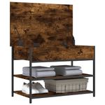 Casa si Gradina - Mobilier - Organizare si depozitare - Bancute - Banca de pantofi, stejar fumuriu, 70x42,5x50 cm, lemn prelucrat - Infinity.ro