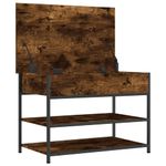 Casa si Gradina - Mobilier - Organizare si depozitare - Bancute - Banca de pantofi, stejar fumuriu, 70x42,5x50 cm, lemn prelucrat - Infinity.ro