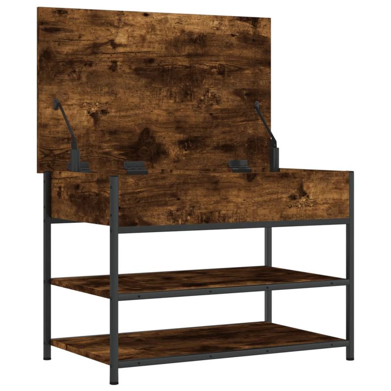 Casa si Gradina - Mobilier - Organizare si depozitare - Bancute - Banca de pantofi, stejar fumuriu, 70x42,5x50 cm, lemn prelucrat - Infinity.ro