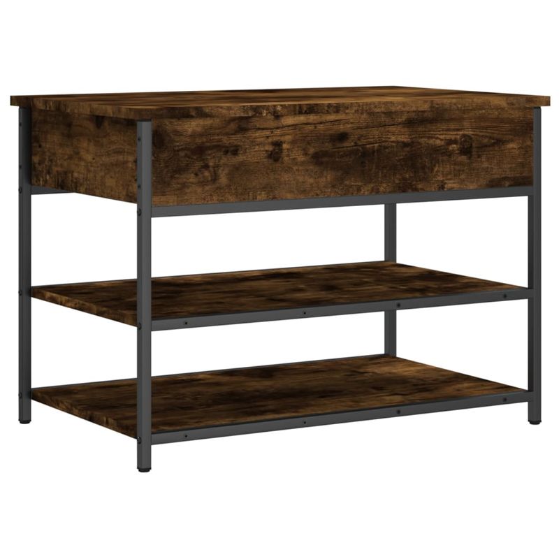 Casa si Gradina - Mobilier - Organizare si depozitare - Bancute - Banca de pantofi, stejar fumuriu, 70x42,5x50 cm, lemn prelucrat - Infinity.ro