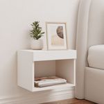 Casa si Gradina - Mobilier - Comode si corpuri - Comode - Noptiera cu lumini LED montata pe perete, alb - Infinity.ro
