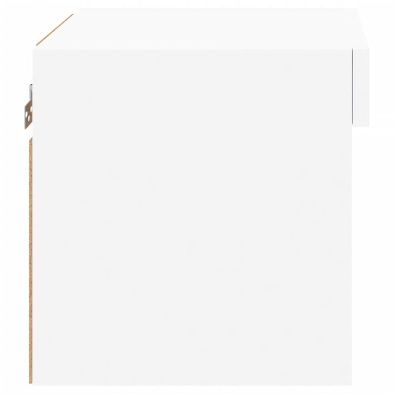 Casa si Gradina - Mobilier - Comode si corpuri - Comode - Noptiera cu lumini LED montata pe perete, alb - Infinity.ro