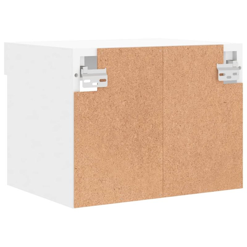 Casa si Gradina - Mobilier - Comode si corpuri - Comode - Noptiera cu lumini LED montata pe perete, alb - Infinity.ro