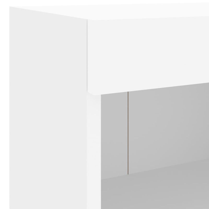 Casa si Gradina - Mobilier - Comode si corpuri - Comode - Noptiera cu lumini LED montata pe perete, alb - Infinity.ro